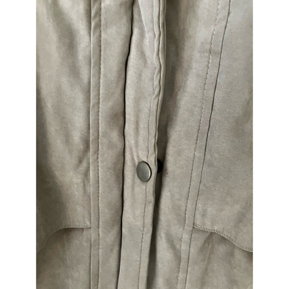 Bernardo Coat Size Med Beige Drawstring Waist Pockets Women - Picture 5 of 10